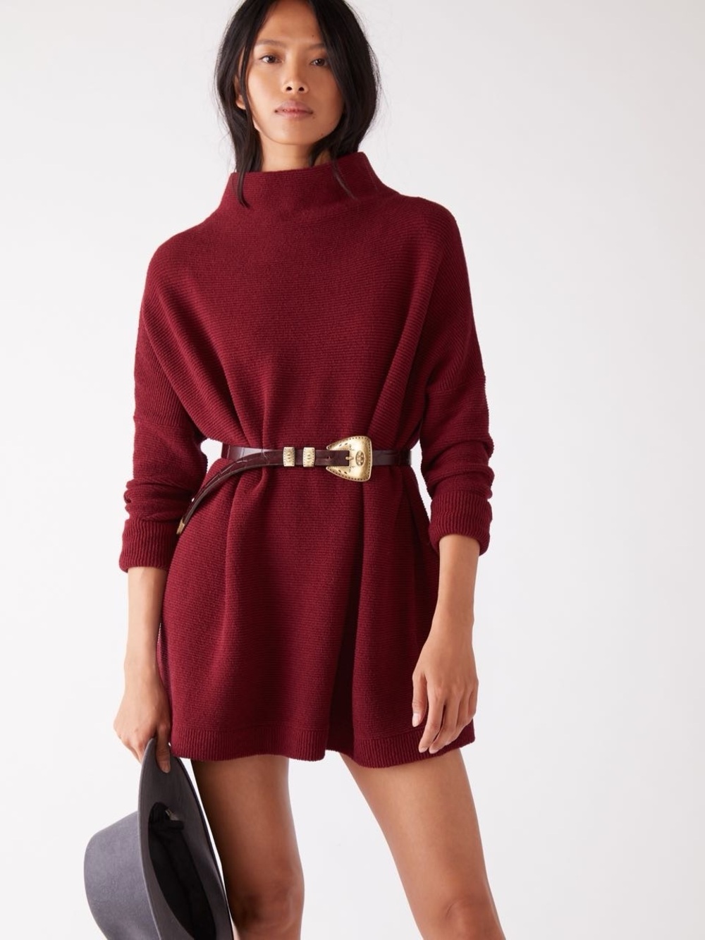Free People “Ottoman Slouchy Tunic” (Dark Petals)